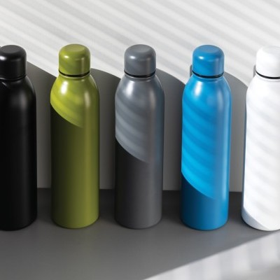 Botella de acero inoxidable al vacío reciclable personalizada